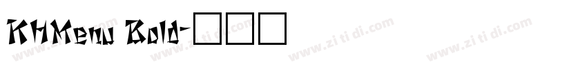 KHMenu Bold字体转换